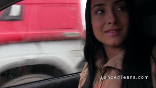 Piercings Beautiful stranded teen banged pov in the car Unshaved - 1